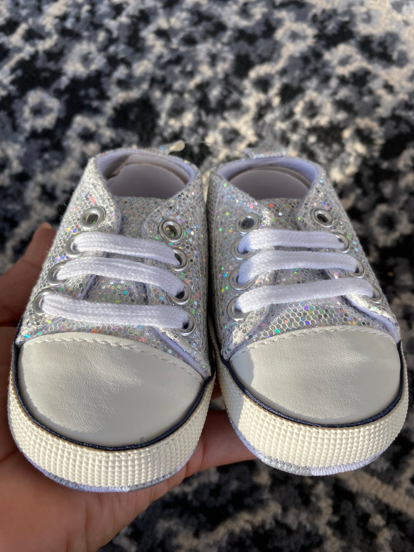 Zapatitos cowboy Plata brillos