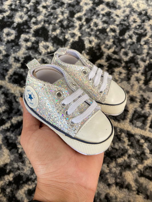 Zapatitos cowboy Plata brillos