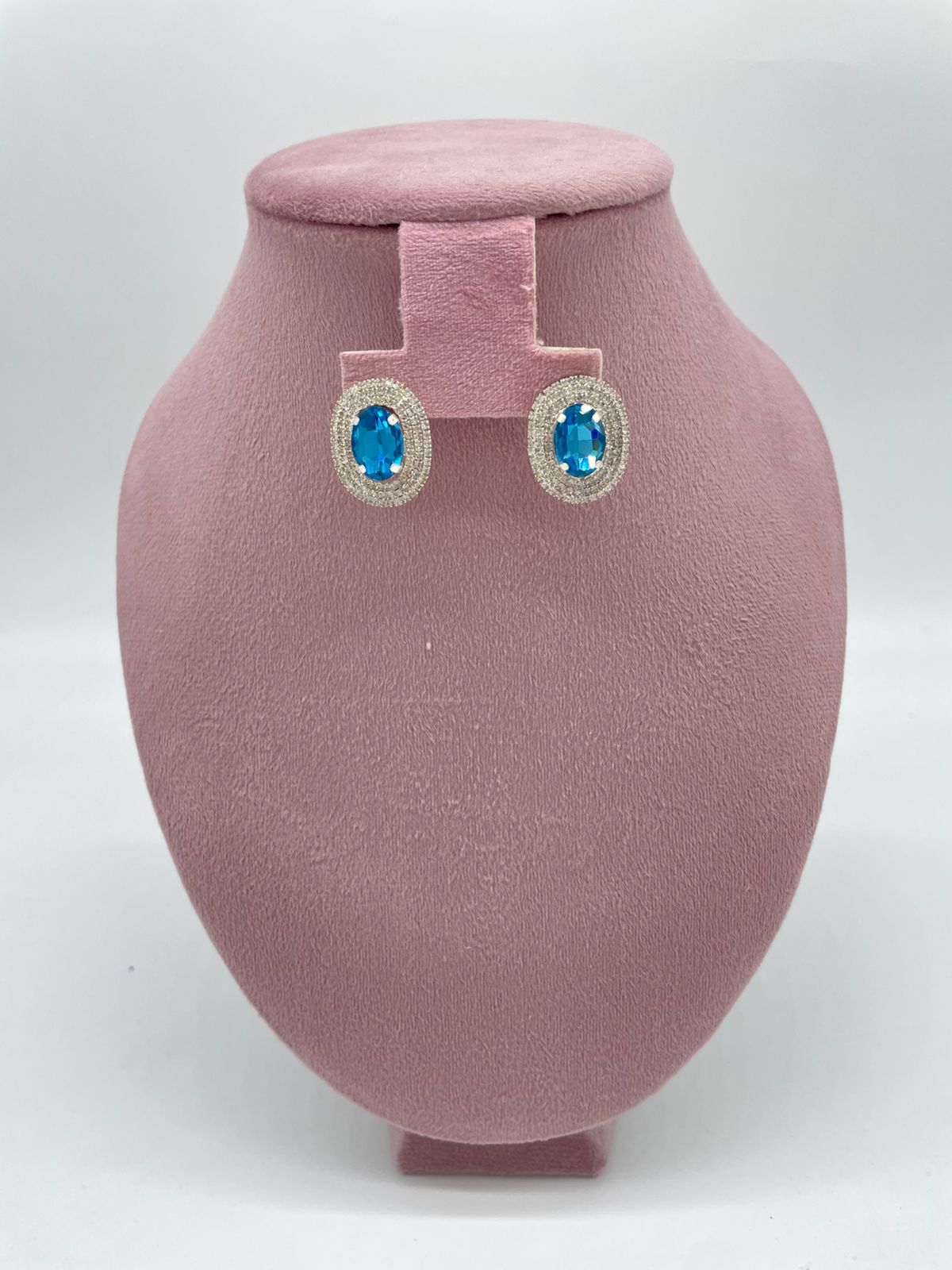 Arete Redondo Azul