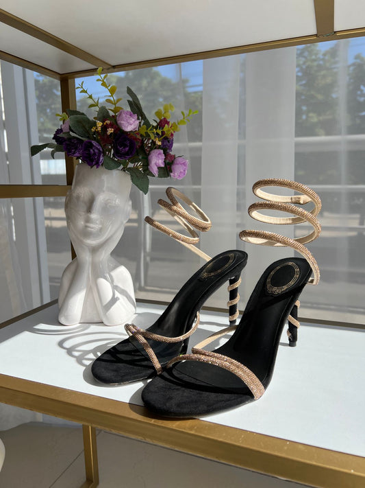 Zapatilla Carlota Negra/Dorado