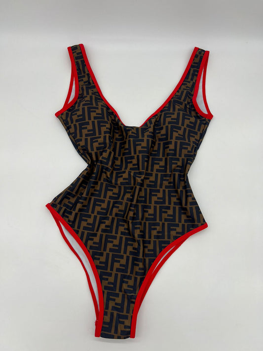 Bikini Fendi Cafe/Rojo Completo