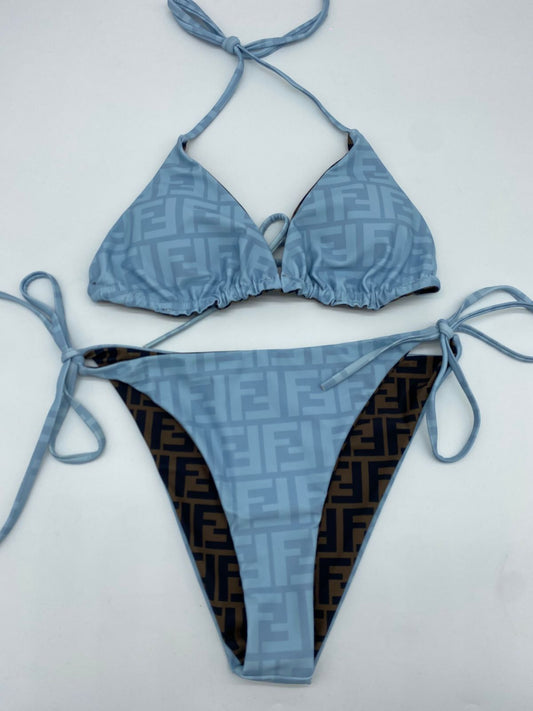 Bikini Fendi Azul/Cafe