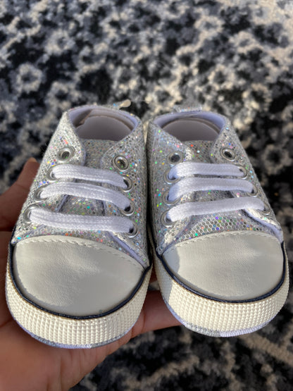 Zapatitos cowboy Plata brillos