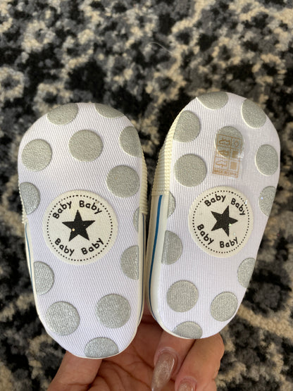 Zapatitos cowboy Plata brillos