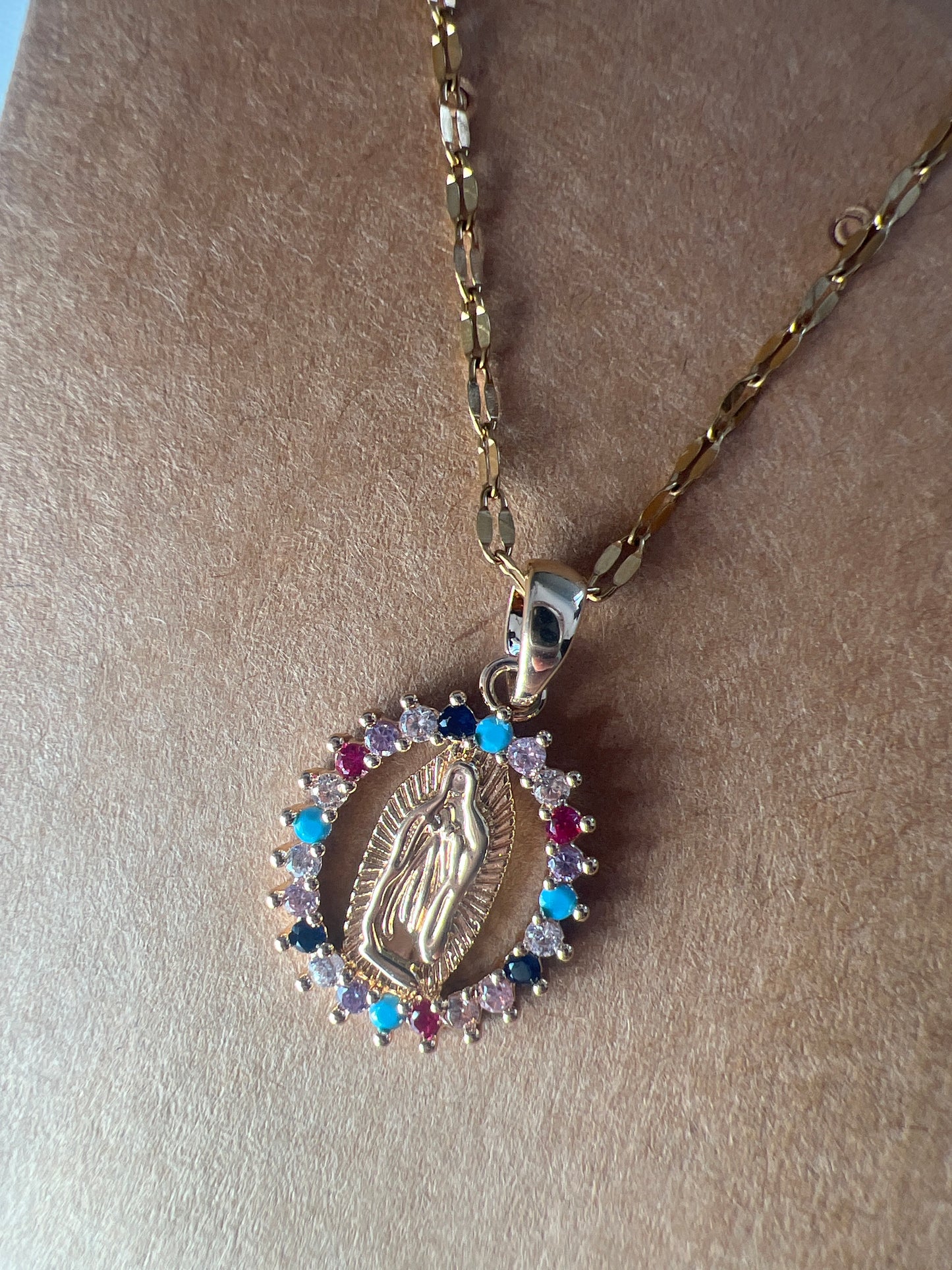 Collar Cadena de virgen multicolor