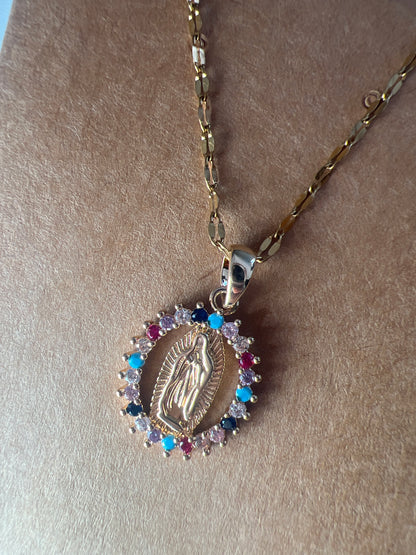 Collar Cadena de virgen multicolor