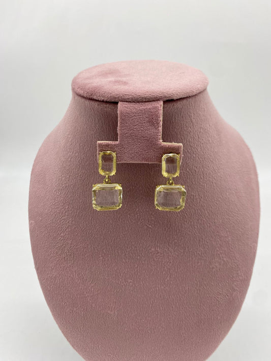 Aretes Cuadros Yellow