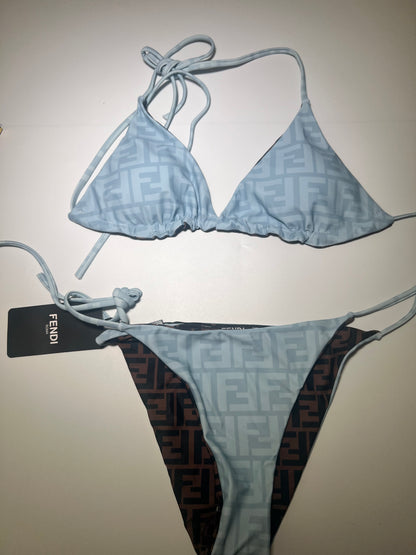 Bikini Fendi Azul/Cafe