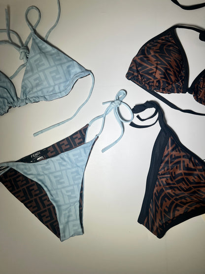 Bikini Fendi Azul/Cafe