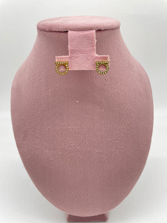 Aretes Ferrag Brillos Dorado