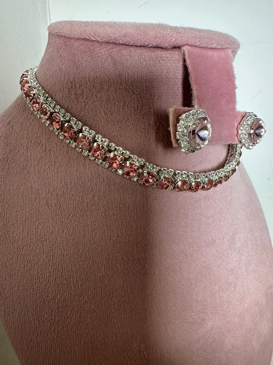 Set Collar Bianca rosa