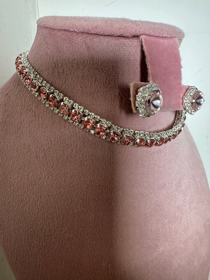 Set Collar Bianca rosa