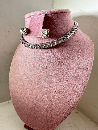Set Collar Bianca plata