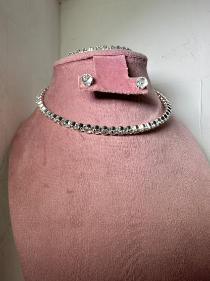 Set Collar Bianca plata