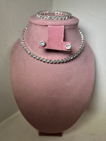 Set collar tifany plata