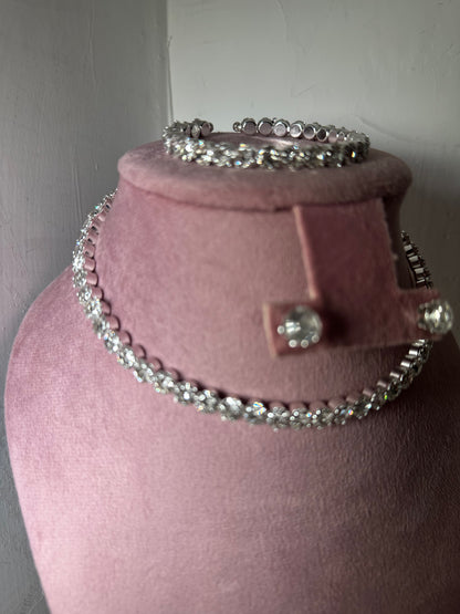 Set collar tifany plata