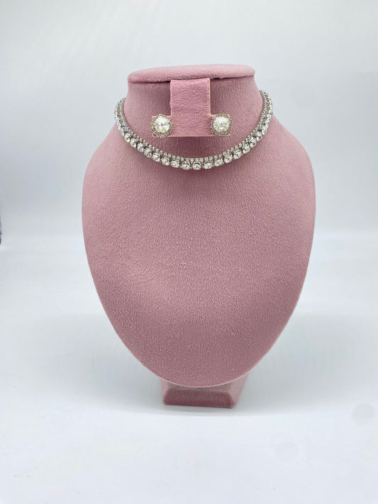 Set collar Bling Plata